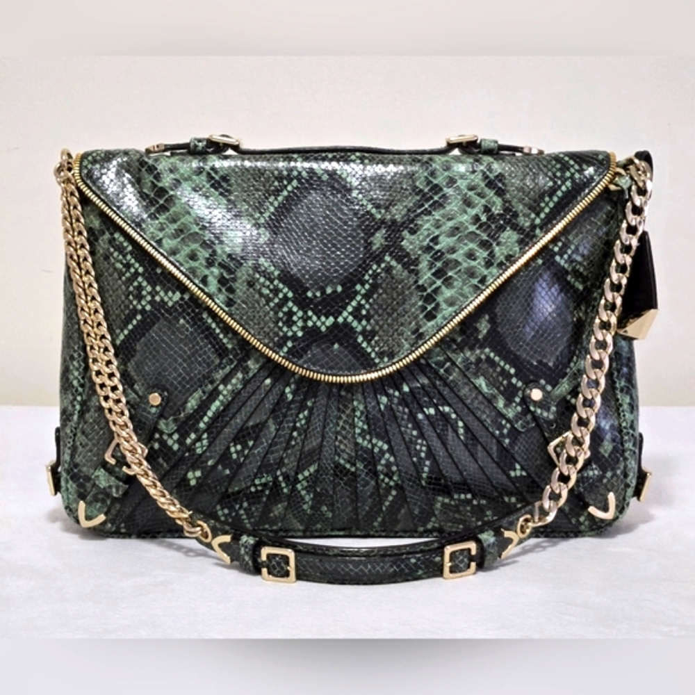 EUC Rebecca Minkoff Collection Limited Edition Cali Green Python - Picture 5 of 15